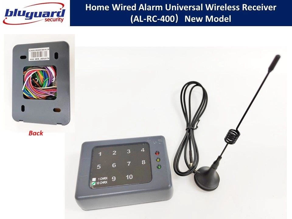 Bluguard Universal Wireless Receiver (AL-RC-400) New Model for 10 Zones - 2 Way