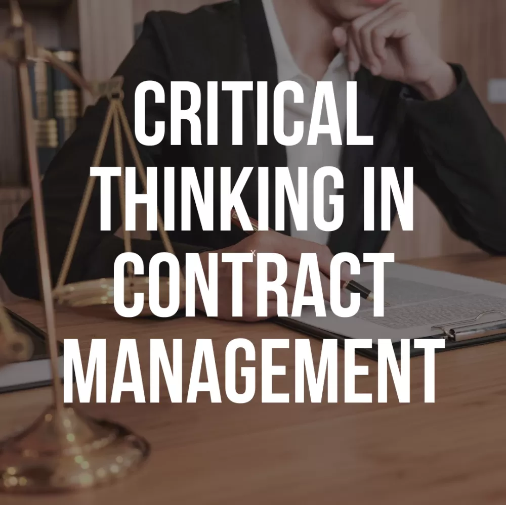 Critical Thinking in Contract Management