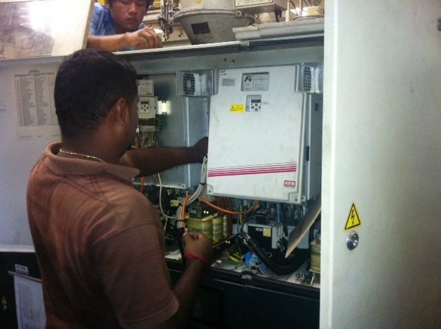 KEB INVERTER F4 INSTALLATION FOR DEMAG MACHINE