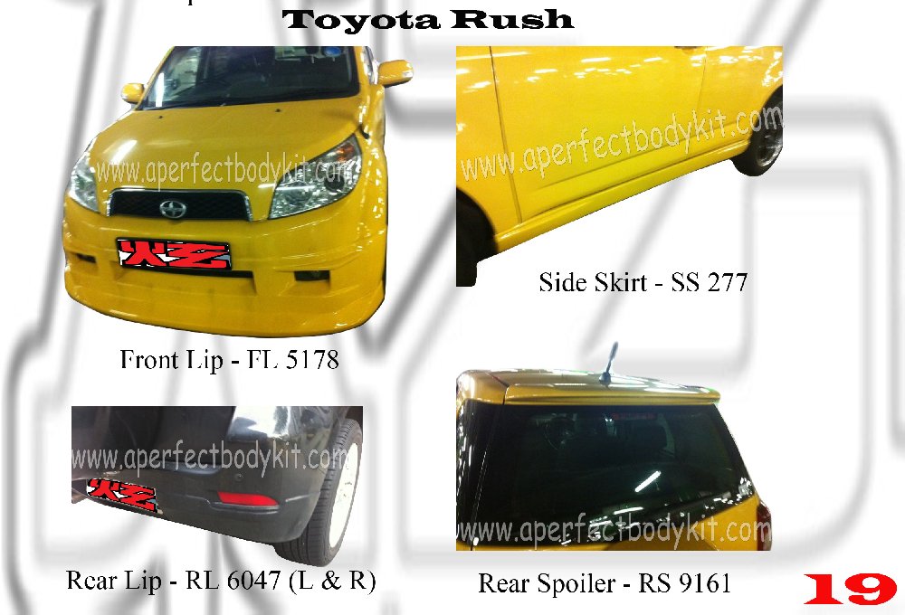 body kit custom toyota rush