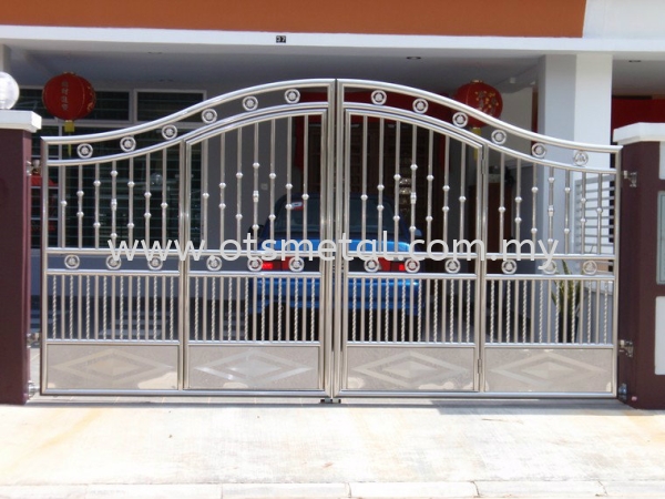 SSG024 Stainless Steel Gate Johor Bahru (JB) Design, Supplier, Supply | OTS Metal Works
