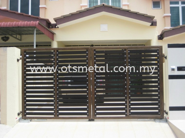 MMG009  Metal Main Gate (Grill) Johor Bahru (JB) Design, Supplier, Supply | OTS Metal Works