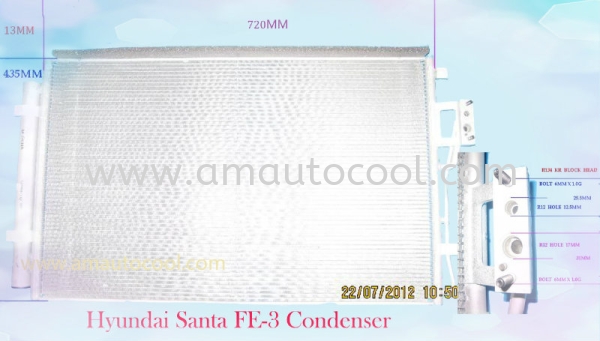 (CDS) Hyundai Santa FE3 Condenser Condenser Car Air Cond Parts Johor Bahru JB Malaysia Air-Cond Spare Parts Wholesales Johor, JB,  Testing Equipment | Am Autocool Electronic Enterprise