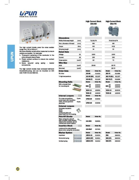  UPUN Terminal Block Others Johor Bahru (JB), Malaysia Supplier, Distributor, Dealer, Wholesaler | Sensorik Automation Sdn Bhd