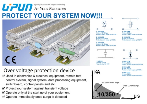 UPUN Over voltage protection device UPUN Terminal Block Others Johor Bahru (JB), Malaysia Supplier, Distributor, Dealer, Wholesaler | Sensorik Automation Sdn Bhd