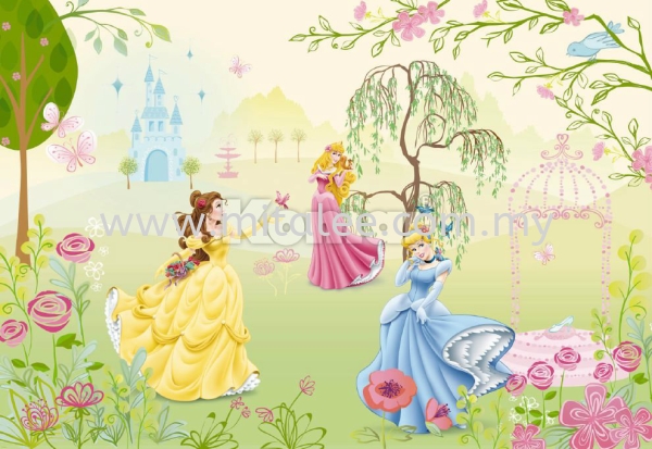 1-417_Princess_Garden_k KOMAR- DISNEY Wallpaper (0.53m x 10m) Malaysia, Johor Bahru (JB), Selangor, Kuala Lumpur (KL) Supplier, Supply | Mitalee Carpet & Furnishing Sdn Bhd