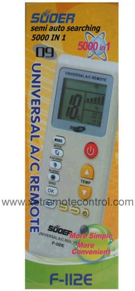 F-112E SUOER UNIVERSAL AIR CONDITIONING REMOTE CONTROL  SUOER UNIVERSAL AC AIR CON REMOTE CONTROL Johor Bahru (JB), Malaysia Manufacturer, Supplier | XET Sales & Services Sdn Bhd