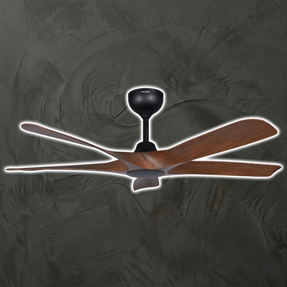 Alfan AERO 56" Walnut DC Motor Ceiling Fan