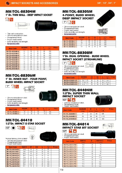 04 Impact Sockets and Accessories MR.MARK Tools Johor Bahru (JB), Masai, Pasir Gudang Supply, Supplier, Supplies | Standard Bolts & Tools Sdn Bhd