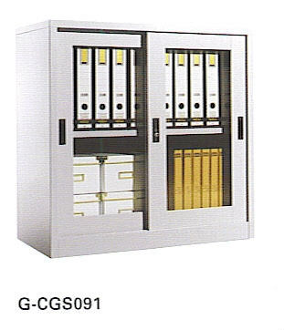 Glass Sliding Door Half Height Cupboard