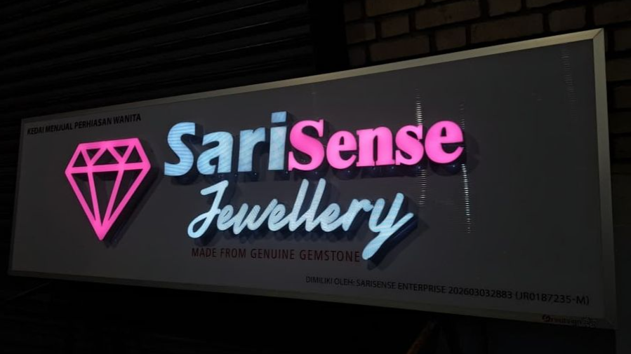 RELIABLE 3D LED FRONT-LIT BOX UP LOGO + POLYBASE SIGNAGE SUPPLIER IN PARIT YAANI, RENGGAM & PONTIAN