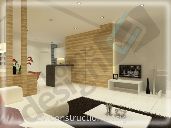  Living Hall Design Johor Bahru (JB), Malaysia Design | LV Construction Design Sdn Bhd