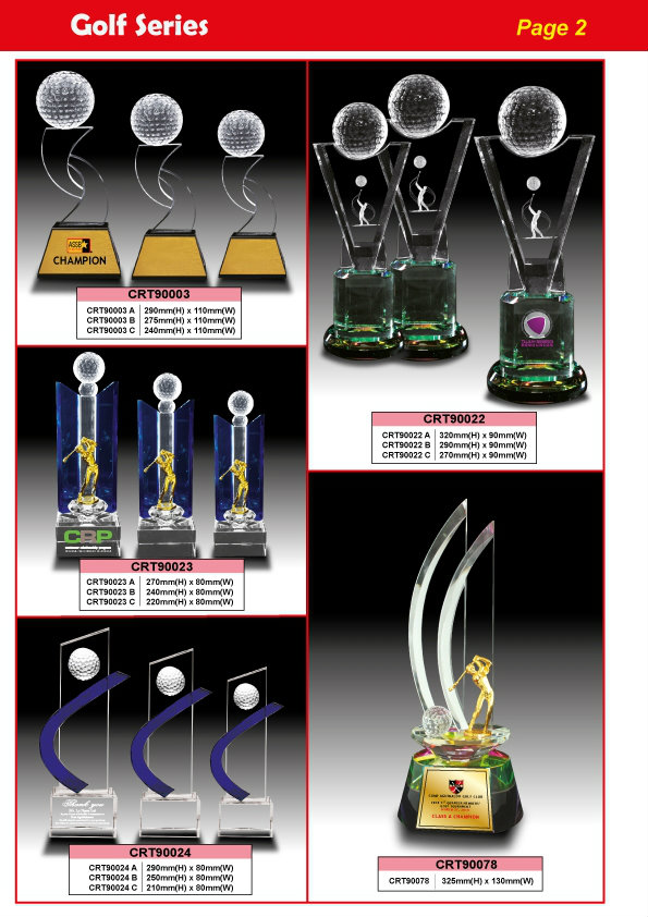 Crystal Trophy - New Models