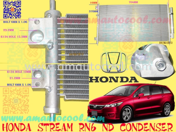 (CLC)  Honda Stream  RN6 ND Condenser Condenser Car Air Cond Parts Johor Bahru JB Malaysia Air-Cond Spare Parts Wholesales Johor, JB,  Testing Equipment | Am Autocool Electronic Enterprise