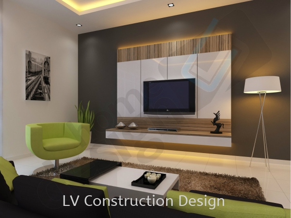  TV Console Design Johor Bahru (JB), Malaysia Design | LV Construction Design Sdn Bhd