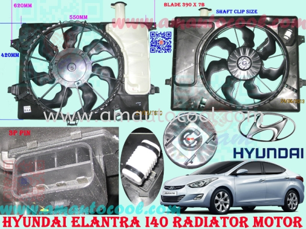 (RDT)   Hyundai Elantra i40 Radiator Motor Radiator Motor Car Air Cond Parts Johor Bahru JB Malaysia Air-Cond Spare Parts Wholesales Johor, JB,  Testing Equipment | Am Autocool Electronic Enterprise