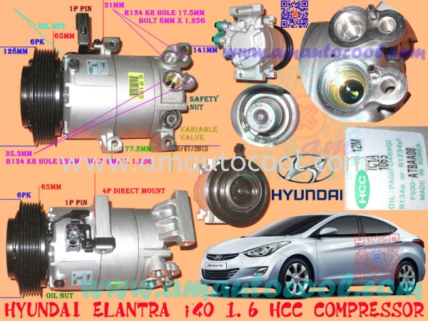 (CPS)   Hyundai Elantra i40 HCC Compressor Compressor Car Air Cond Parts Johor Bahru JB Malaysia Air-Cond Spare Parts Wholesales Johor, JB,  Testing Equipment | Am Autocool Electronic Enterprise