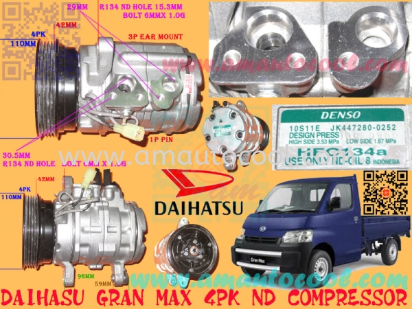 (CPS)   Daihatsu Gran Max ND 6PK Compressor Compressor Car Air Cond Parts Johor Bahru JB Malaysia Air-Cond Spare Parts Wholesales Johor, JB,  Testing Equipment | Am Autocool Electronic Enterprise