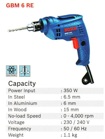 Drill GBM 6 RE Bosch Power Tools Johor Bahru (JB), Masai, Pasir Gudang Supply, Supplier, Supplies | Standard Bolts & Tools Sdn Bhd