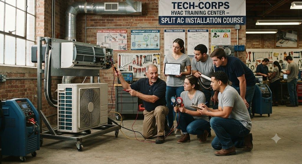Split air conditioner installation course