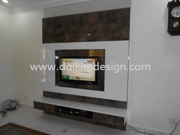 TV Cabinet 010 TV Wall Design Kulai Johor Bahru JB Design | Daikim Design