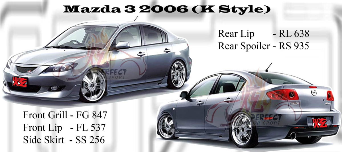 Mazda 3 2006 K Style Bodykit Mazda 3 2006 Mazda Body Kits A Perfect Motor