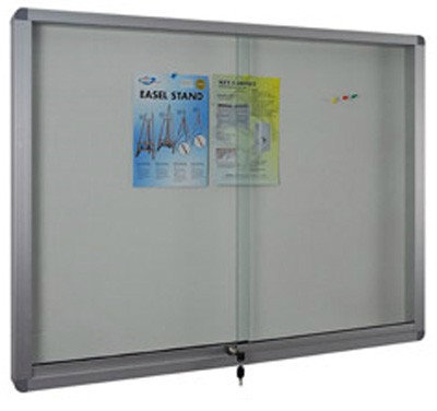 Soft Notice Board With Aluminium Frame Cabinet Aluminium Frame Soft Notice Board With Sliding Glass Notice Board Kuala Lumpur, KL, Malaysia Supply Supplier Suppliers | Primac Sdn Bhd