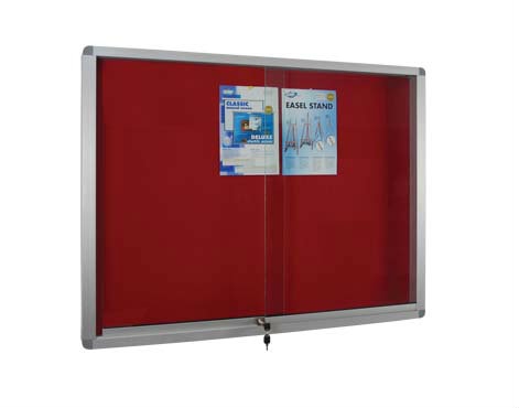 Velvet Notice Board With Aluminium Frame Cabinet Aluminium Frame Velvet Notice Board with Sliding Glass Notice Board Kuala Lumpur, KL, Malaysia Supply Supplier Suppliers | Primac Sdn Bhd