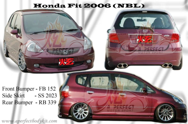 Honda Fit 2006 NBL Style Bodykits Fit 2006 Honda Johor Bahru JB Malaysia Body Kits | A Perfect Motor Sport