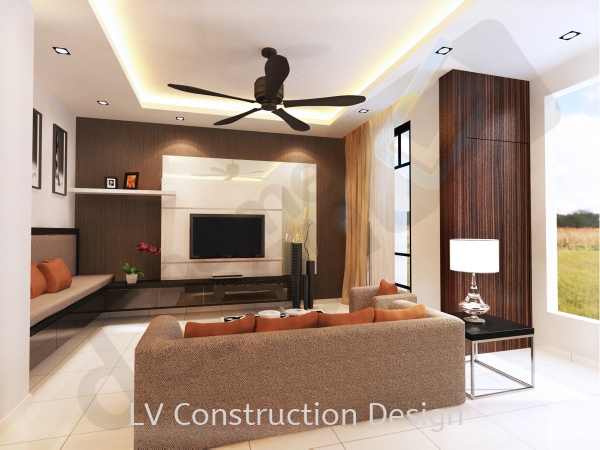  TV Console Design Johor Bahru (JB), Malaysia Design | LV Construction Design Sdn Bhd