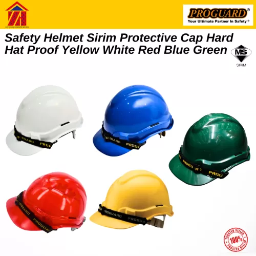 ProGuard Safety Helmet Sirim Protective Cap Hard Hat Proof Yellow White Red Blue Green
