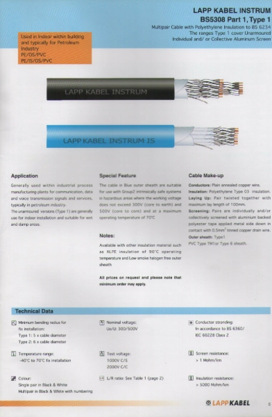 Instrum BS5308 Part 1, Type 1 Electrical Products - Lapp Kabel Johor Bahru, JB, Malaysia Supply Supplier Suppliers | VC Industrial Products