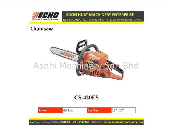 CS-420ES Chainsaw Echo Johor Bahru (JB), Malaysia Supplier, Rental, Supply, Supplies | Asahi Machinery Sdn Bhd