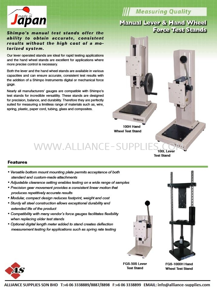 Manual Handwheel Force Test Stand Force Gauges/ Force Measurement ...