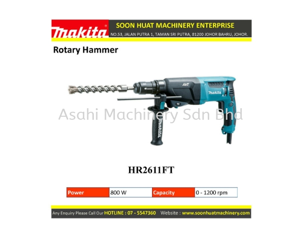  Rotary Hammer Drill Makita Johor Bahru (JB), Malaysia Supplier, Rental, Supply, Supplies | Asahi Machinery Sdn Bhd