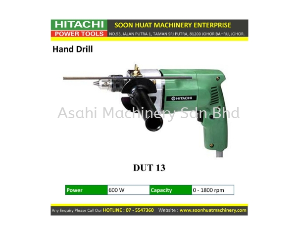 DUT13 Impact Drill Hitachi Johor Bahru (JB), Malaysia Supplier, Rental, Supply, Supplies | Asahi Machinery Sdn Bhd