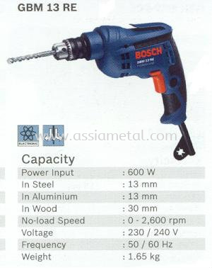 Bosch Gbm 13 Re Drill Bosch Power Tools Johor Bahru Jb Malaysia