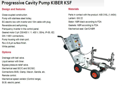 Progressive Cavity Pump KIBER KSF