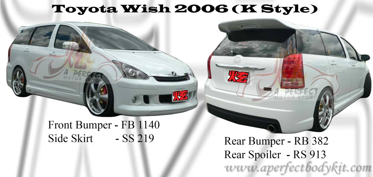 Toyota Wish 06 K Style Bodykits Wish 06 Toyota Body Kits A Perfect Motor Sport
