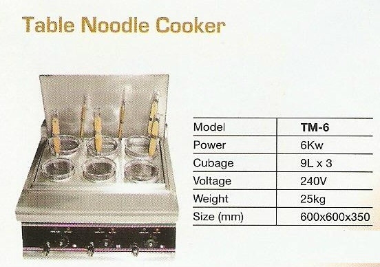 Table Noodle Cooker TM-6 Others Food Machine & Kitchen Ware Selangor, Malaysia, Kuala Lumpur (KL), Seri Kembangan, Setapak, Kajang Supplier, Suppliers, Supply, Supplies | Knight Auto Sdn Bhd
