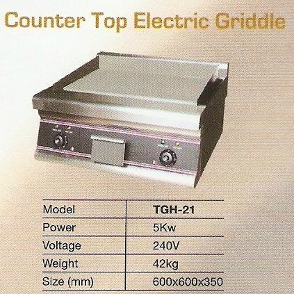 COUNTER TOP ELECTRIC GRIDDLE TGH-21 Fryer/ Griddle/ Griller Food Machine & Kitchen Ware Selangor, Malaysia, Kuala Lumpur (KL), Seri Kembangan, Setapak, Kajang Supplier, Suppliers, Supply, Supplies | Knight Auto Sdn Bhd