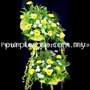 Condolence Sympathy Stand09 (SGD80) Sympathy Johor Bahru (JB), Malaysia, Singapore Supply, Supplier, Delivery | Purple Rose Florist & Gifts