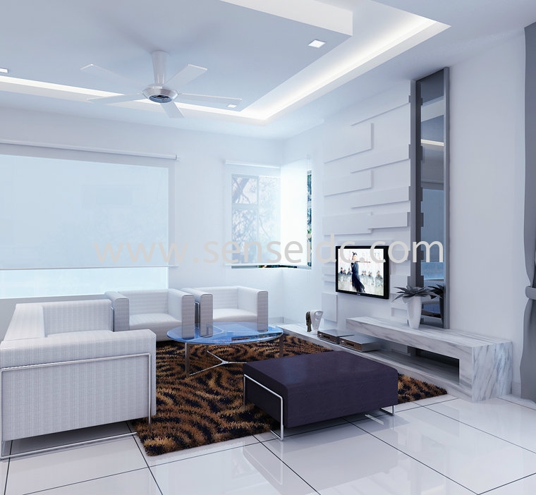 Living Room Semi D House 2 Residencial Design Johor Bahru Jb Malaysia Renovation Interior Design