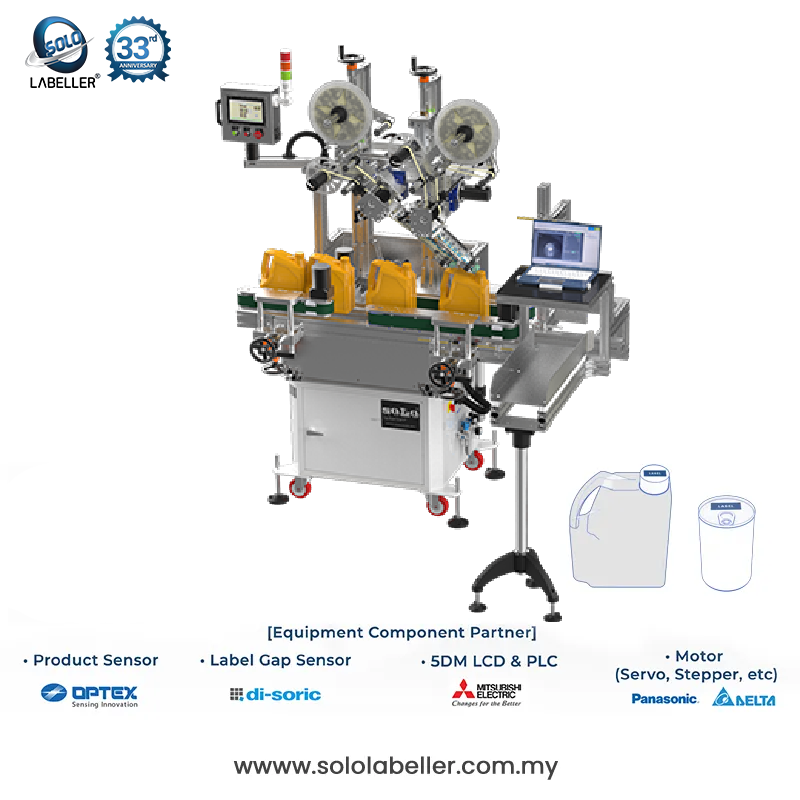 SOLO Twin Applicator Zero Downtime Labelling Machine With Checking ...