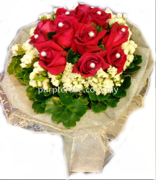 Wedding Bouquet03-Would You Marry Me(SGD40) Wedding/Bridal Bouquet Johor Bahru (JB), Malaysia, Singapore Supply, Supplier, Delivery | Purple Rose Florist & Gifts