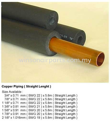 Copper Piping Copper Air - Cond Parts Skudai, Johor Bahru (JB), Malaysia. Suppliers, Supplies, Supplier, Repair | Winsonair Conditioning Sdn Bhd