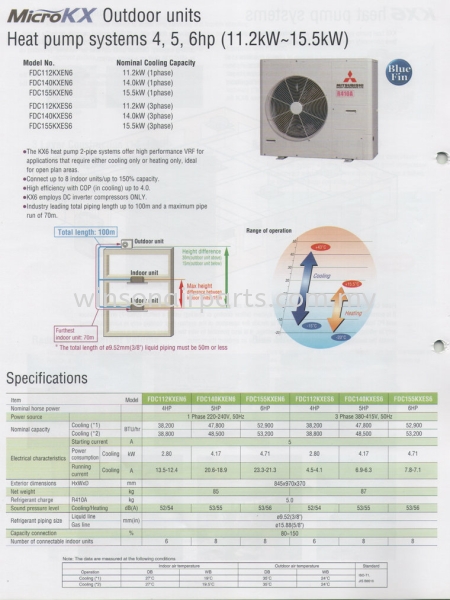 Heat Pump Systems 4,5,6hp (11.2kw ~ 15.5kw) Mitsubishi Air - Cond Products Skudai, Johor Bahru (JB), Malaysia. Suppliers, Supplies, Supplier, Repair | Winsonair Conditioning Sdn Bhd