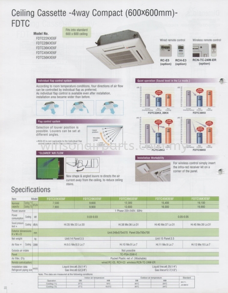 Ceiling Cassette - 4way Compact (660x600mm) - FDTC Mitsubishi Air - Cond Products Skudai, Johor Bahru (JB), Malaysia. Suppliers, Supplies, Supplier, Repair | Winsonair Conditioning Sdn Bhd