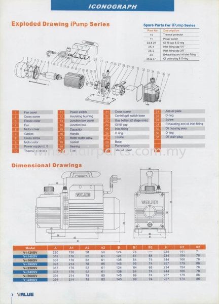 Exploded Drawing IPump Series Value Air - Cond Parts Skudai, Johor Bahru (JB), Malaysia. Suppliers, Supplies, Supplier, Repair | Winsonair Conditioning Sdn Bhd