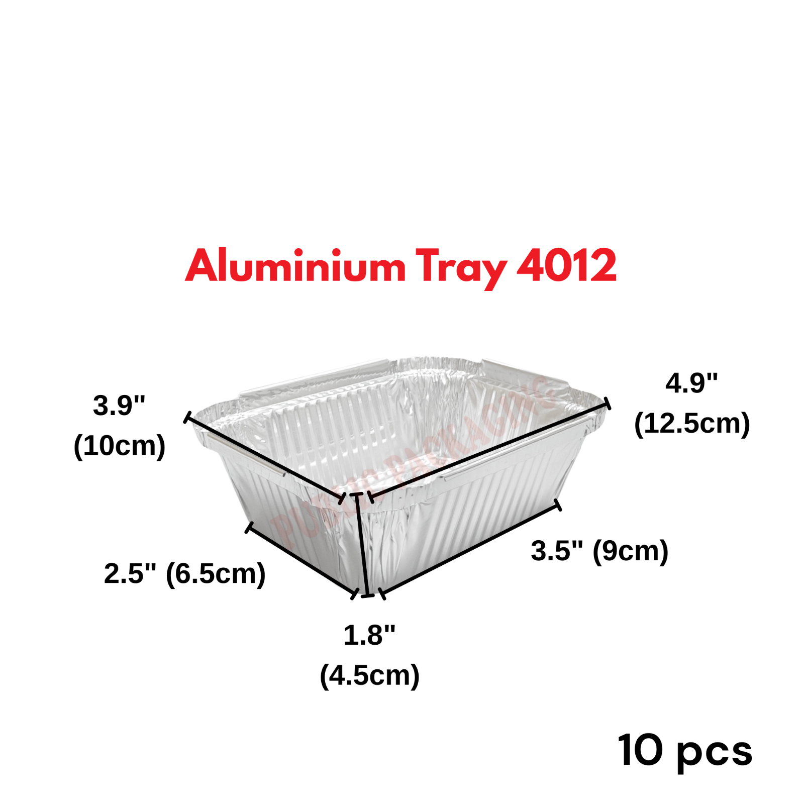 4012-P Aluminium Foil Tray with Clear Lid (10 sets 卤) / Rectangle / Foil Tray 4012 - P